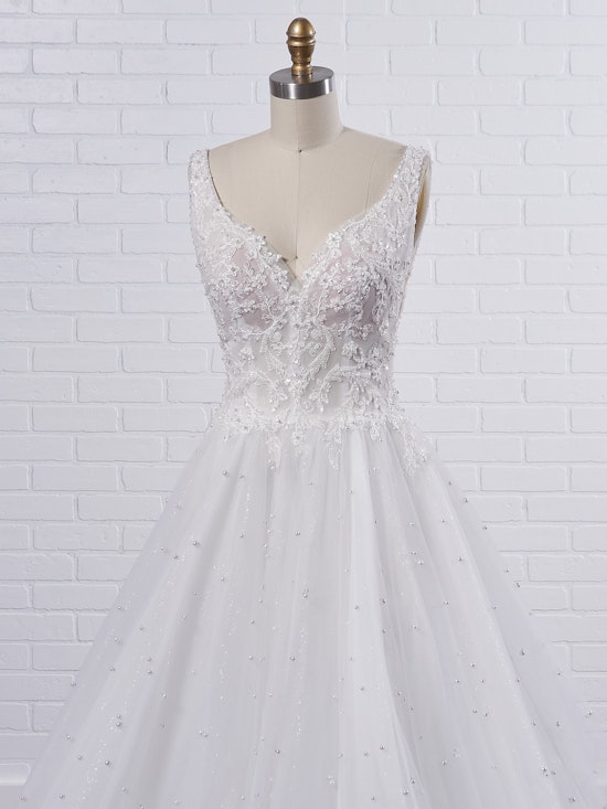 Sottero and Midgley Pierce Princess Pearl Tulle A-line Wedding Dress  21SV396 Color1