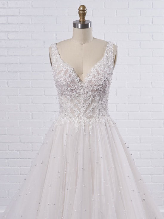 Sottero and Midgley Pierce Princess Pearl Tulle A-line Wedding Dress 21SV396 Color2