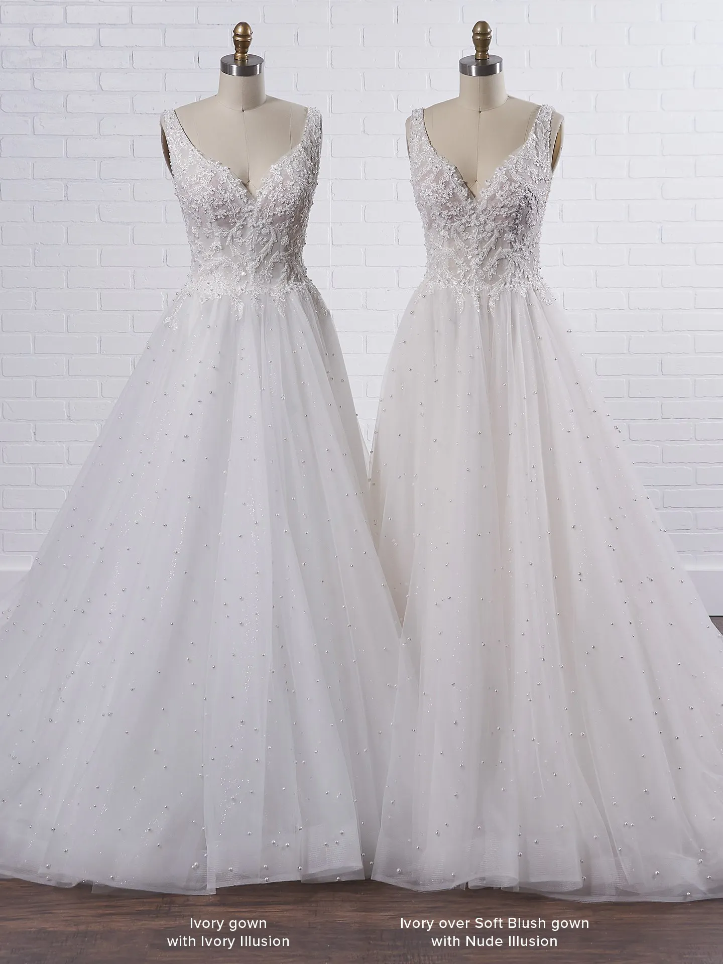 Sottero and Midgley Pierce Princess Pearl Tulle A-line Wedding Dress 21SV396 Color3