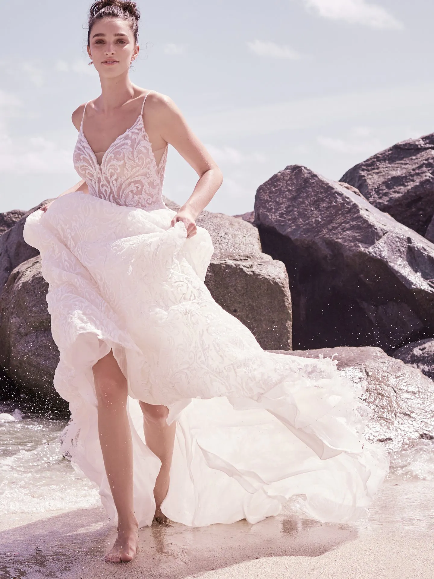 Sottero and Midgley Presley Unique Sparkly Lace A-line Wedding Gown 21SC406 Alt3