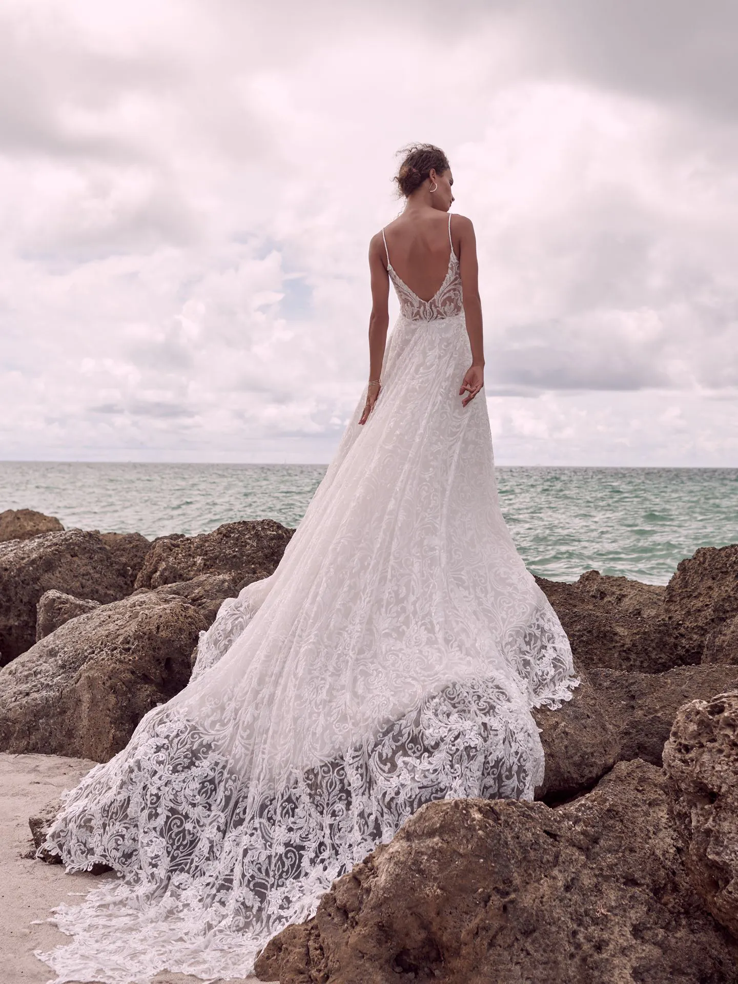 Sottero and Midgley Presley Unique Sparkly Lace A-line Wedding Gown 21SC406 Alt5