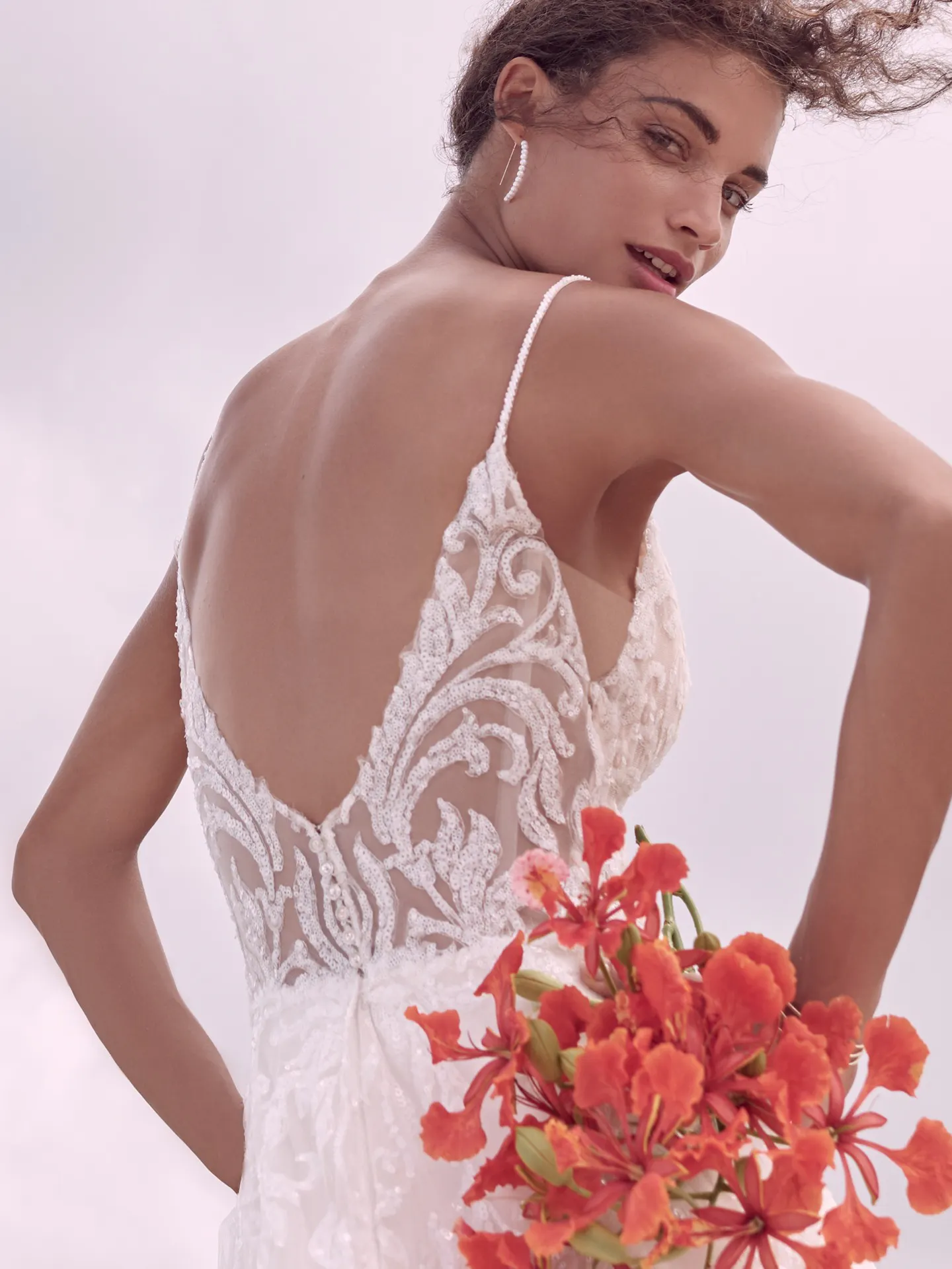Sottero and Midgley Presley Unique Sparkly Lace A-line Wedding Gown 21SC406 Alt6