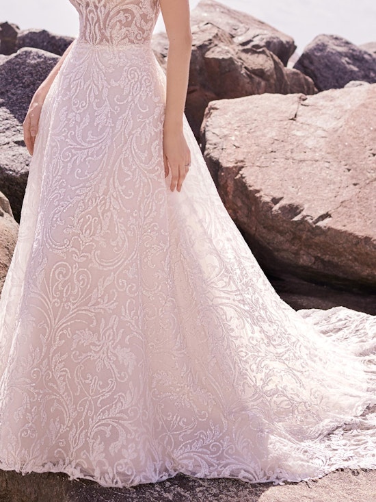 Sottero and Midgley Presley Unique Sparkly Lace A-line Wedding Gown 21SC406 Alt7