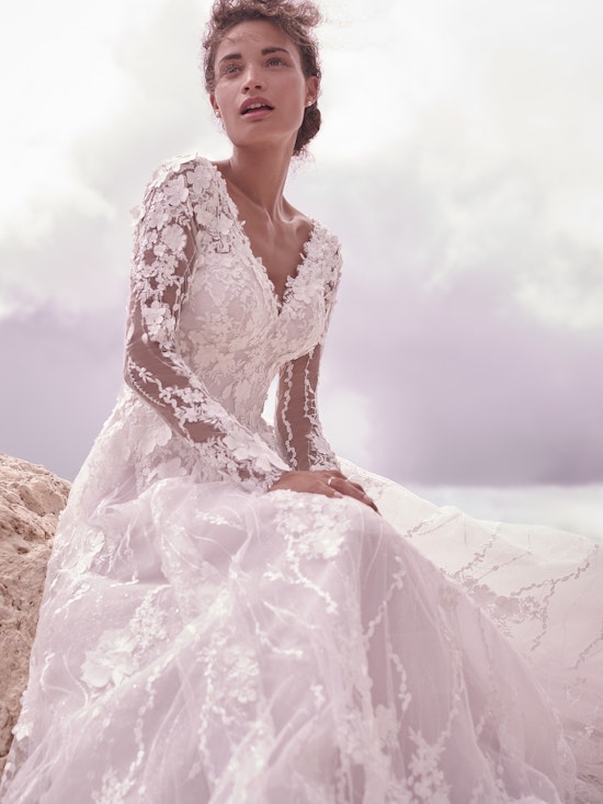 Sottero and Midgley Reeve 3-D Floral Lace Ball Gown Wedding Dress 21SC430 Alt3