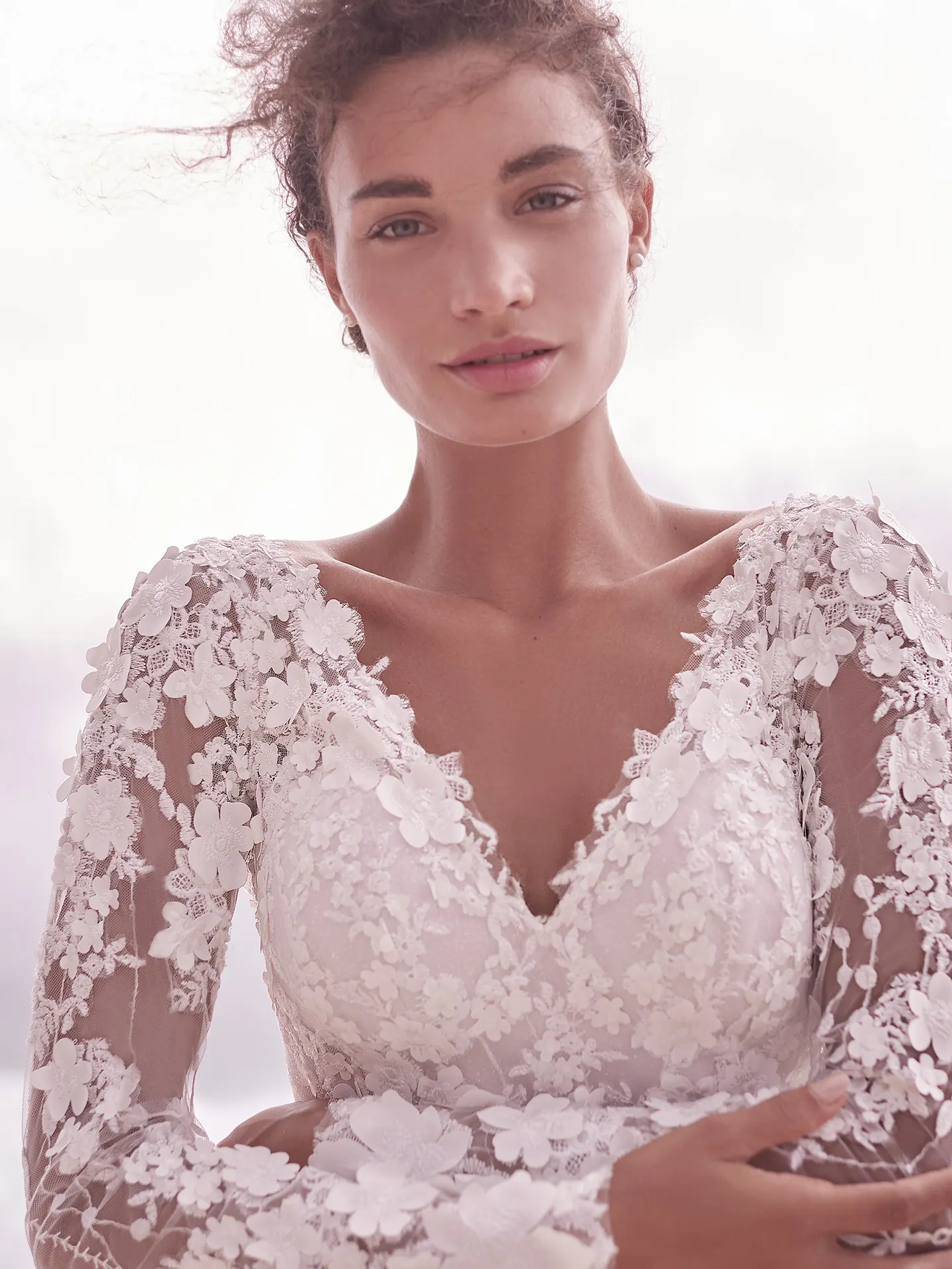 Sottero and Midgley Reeve 3-D Floral Lace Ball Gown Wedding Dress 21SC430 Alt4