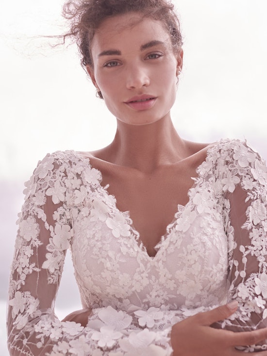 Sottero and Midgley Reeve 3-D Floral Lace Ball Gown Wedding Dress 21SC430 Alt4