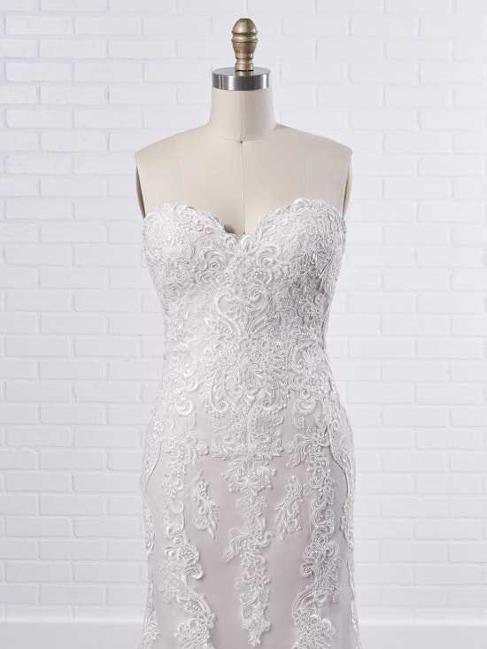 Maggie Sottero Clarette Anne Perfectly tailored plus size wedding gown in allover lace 20MT713LTLU Color2