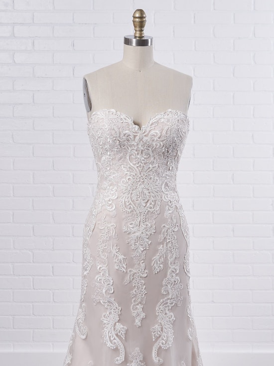 Maggie Sottero Clarette Anne Perfectly tailored plus size wedding gown in allover lace 20MT713LTLU Color3