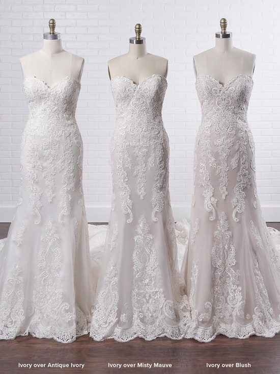 Maggie Sottero Clarette Anne Perfectly tailored plus size wedding gown in allover lace 20MT713LTLU Color4