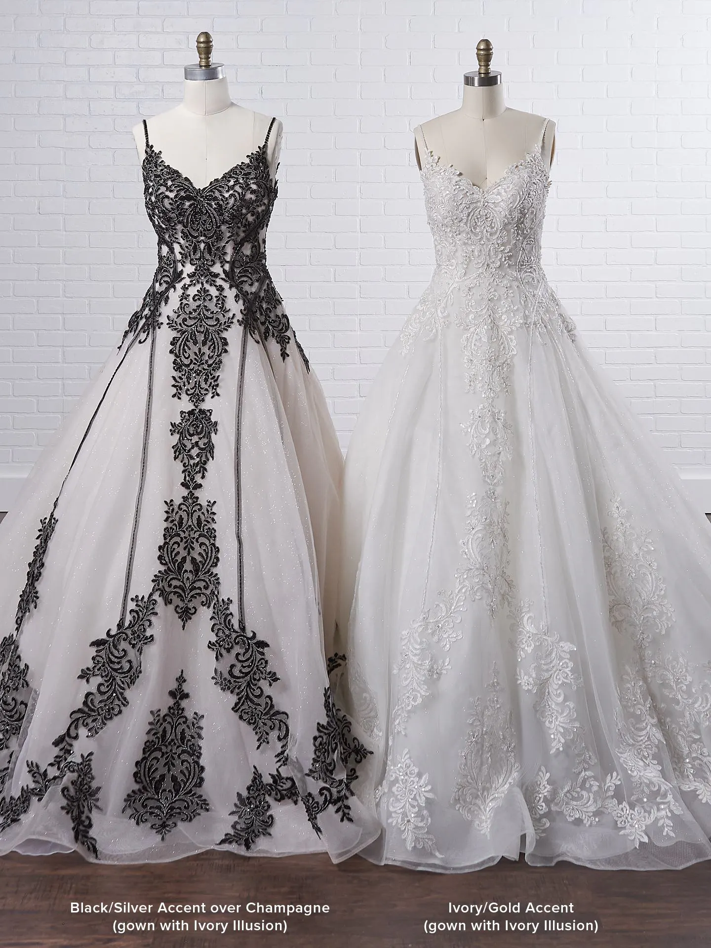 Sottero and Midgley Santiago Black lace A-line wedding dress for the nontraditional bride 20SC708 Color3