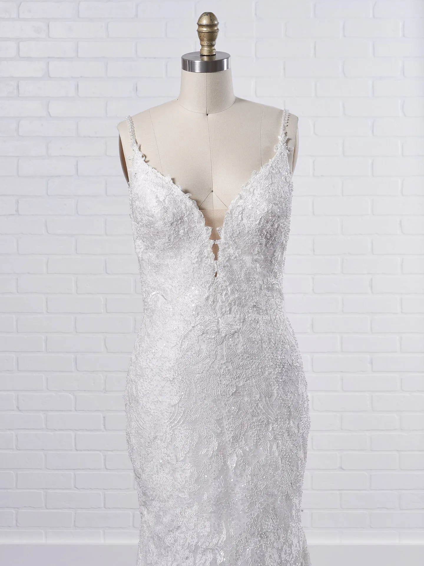 Sottero and Midgley Canterbury Marie Relaxed boho A-line bridal dress with unique lace layers 20SW663DET Color1