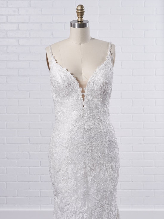 Sottero and Midgley Canterbury Marie Relaxed boho A-line bridal dress with unique lace layers 20SW663DET Color1