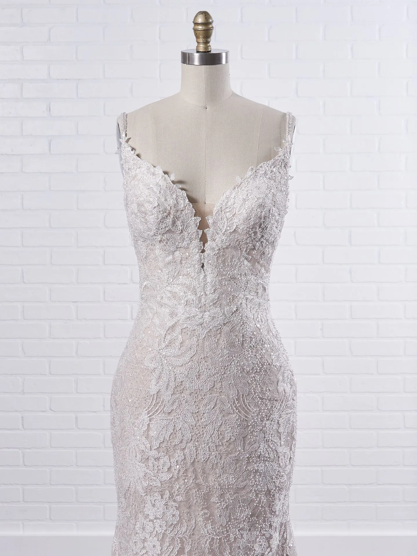 Sottero and Midgley Canterbury Marie Relaxed boho A-line bridal dress with unique lace layers 20SW663DET Color2