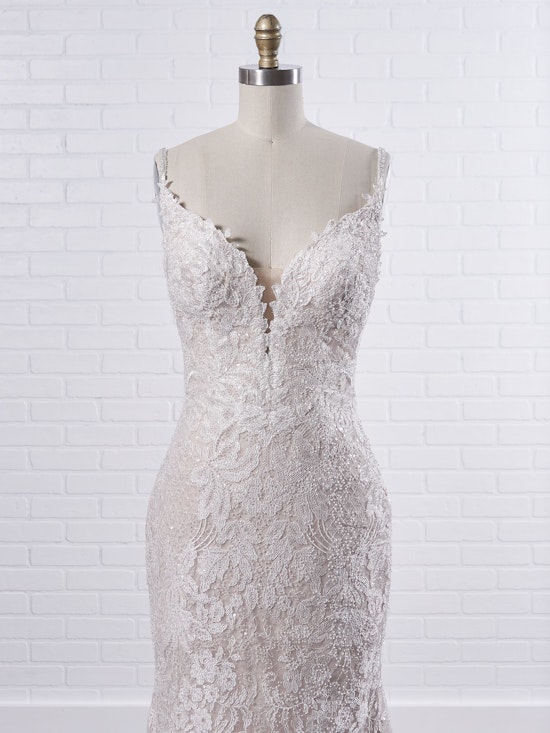 Sottero and Midgley Canterbury Marie Relaxed boho A-line bridal dress with unique lace layers 20SW663DET Color2