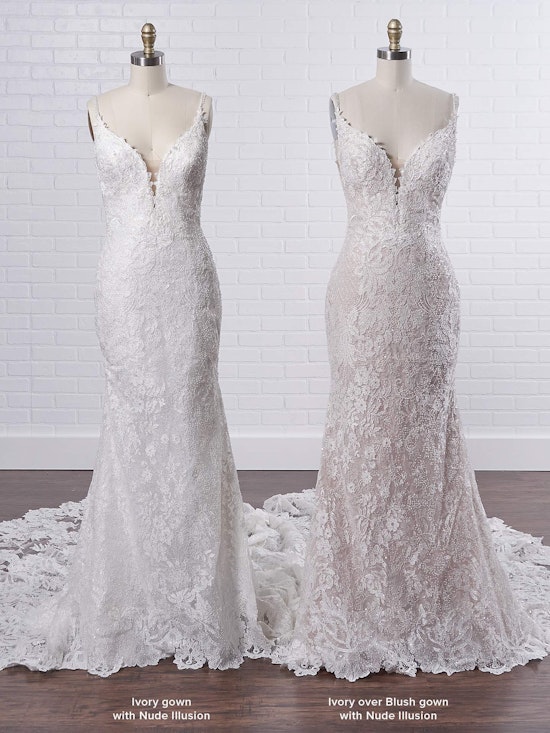 Sottero and Midgley Canterbury Marie Relaxed boho A-line bridal dress with unique lace layers 20SW663DET Color3