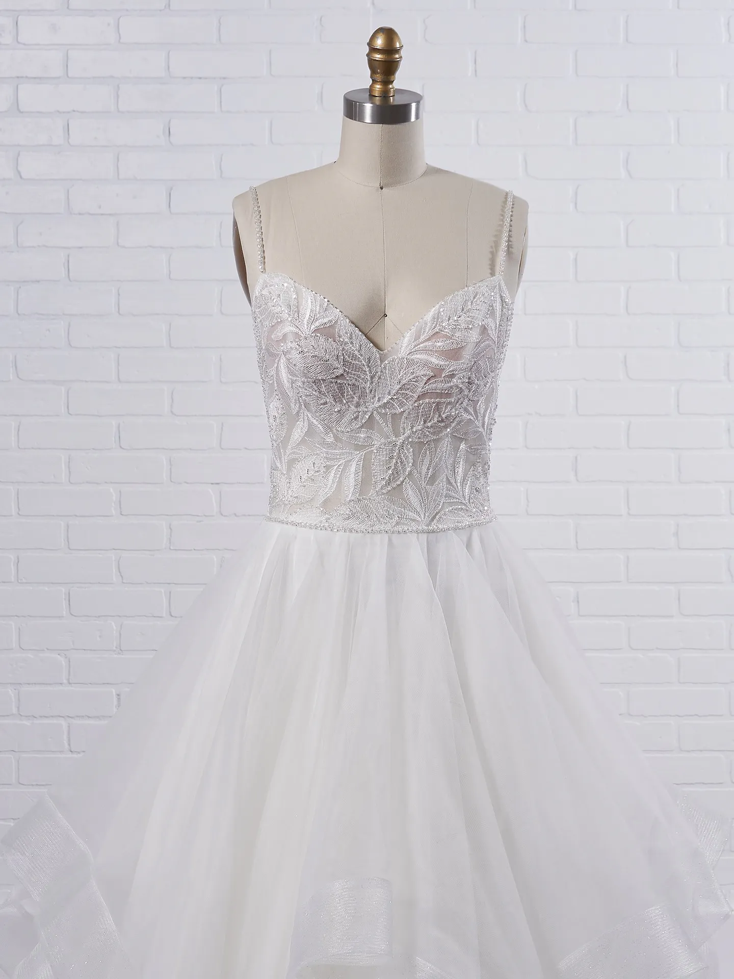 Maggie Sottero Timbrey Unique tiered ball gown wedding dress for unabashedly feminine vibes 21MC391 Color1