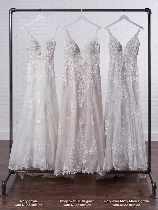 Maggie Sottero Johanna Illusion lace sleeve A-line wedding gown inspired by modern royalty 21MS349 Color4