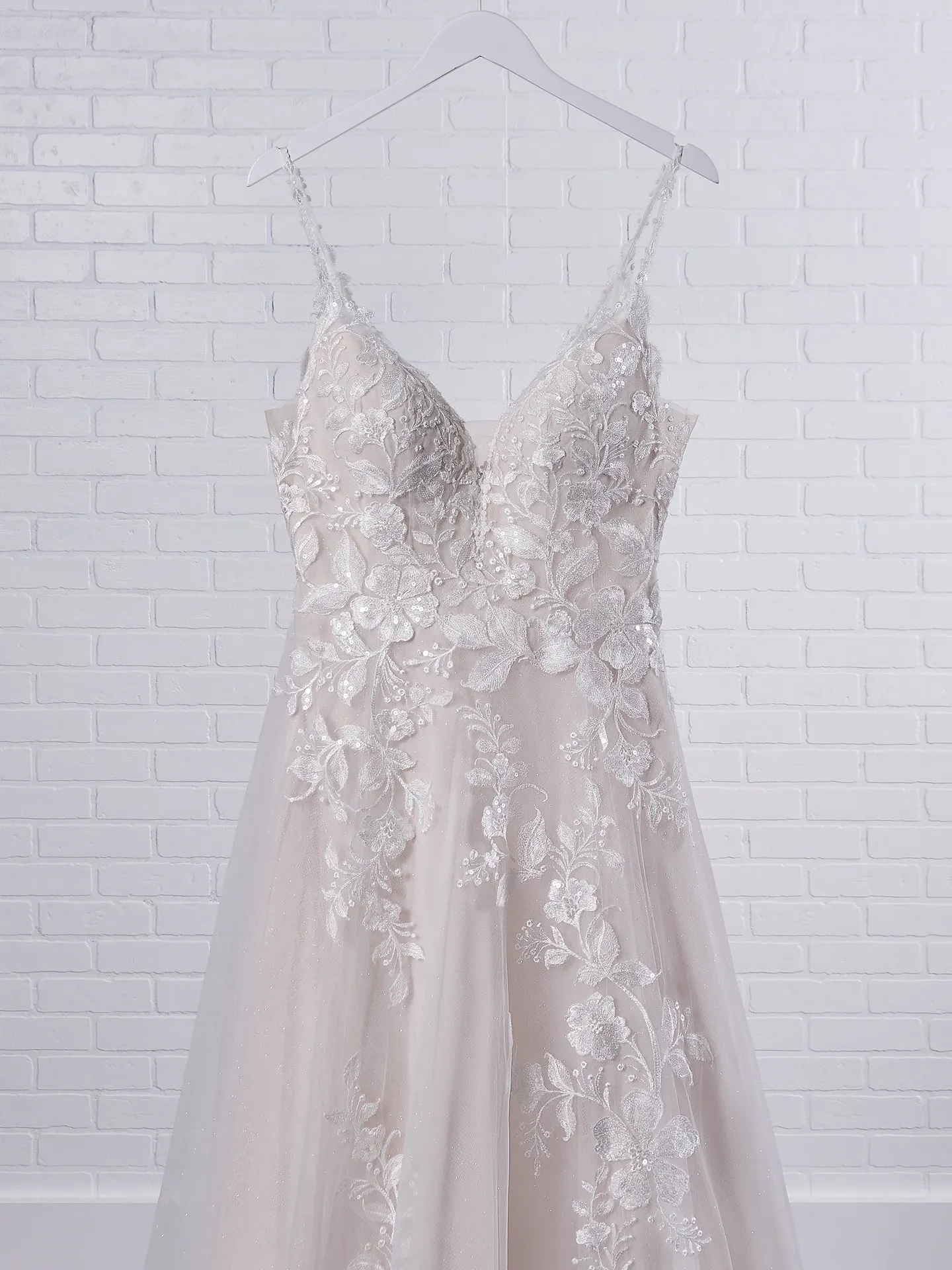 Rebecca Ingram Ellen Nature-inspired ball gown wedding dress in sparkly tulle layers 21RC393 Color2