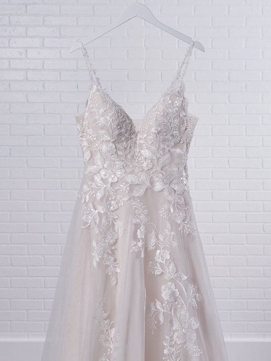 Rebecca Ingram Ellen Nature-inspired ball gown wedding dress in sparkly tulle layers 21RC393 Color2
