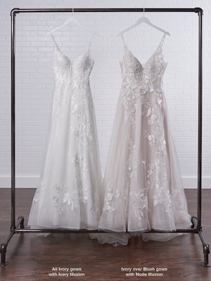 Rebecca Ingram Ellen Nature-inspired ball gown wedding dress in sparkly tulle layers 21RC393 Color3