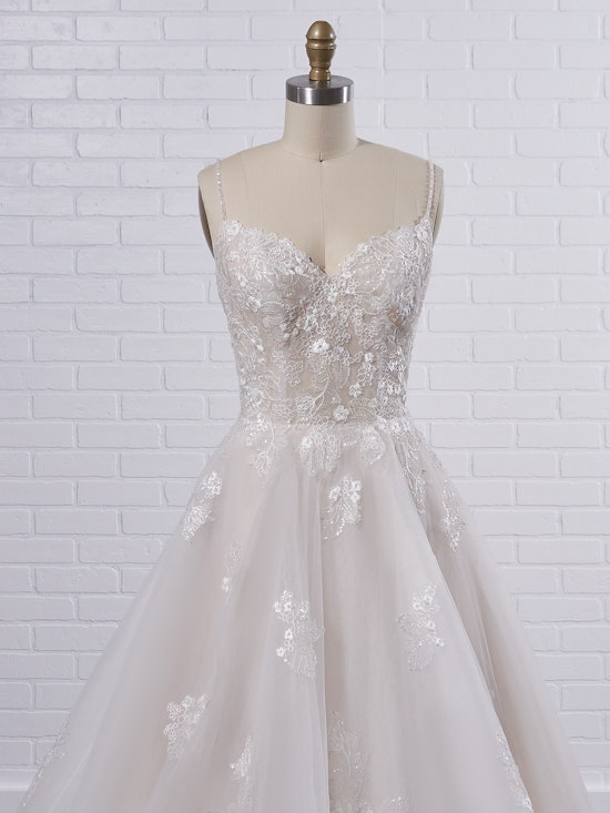Rebecca Ingram Irene Floral sweetheart A-line wedding dress with fairytale glamour 21RN398 Color2