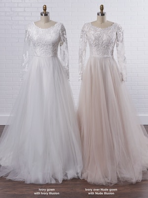 Rebecca Ingram Carrie Leigh Modest long sleeve princess wedding gown in dreamy and airy layers 21RS346 Color3