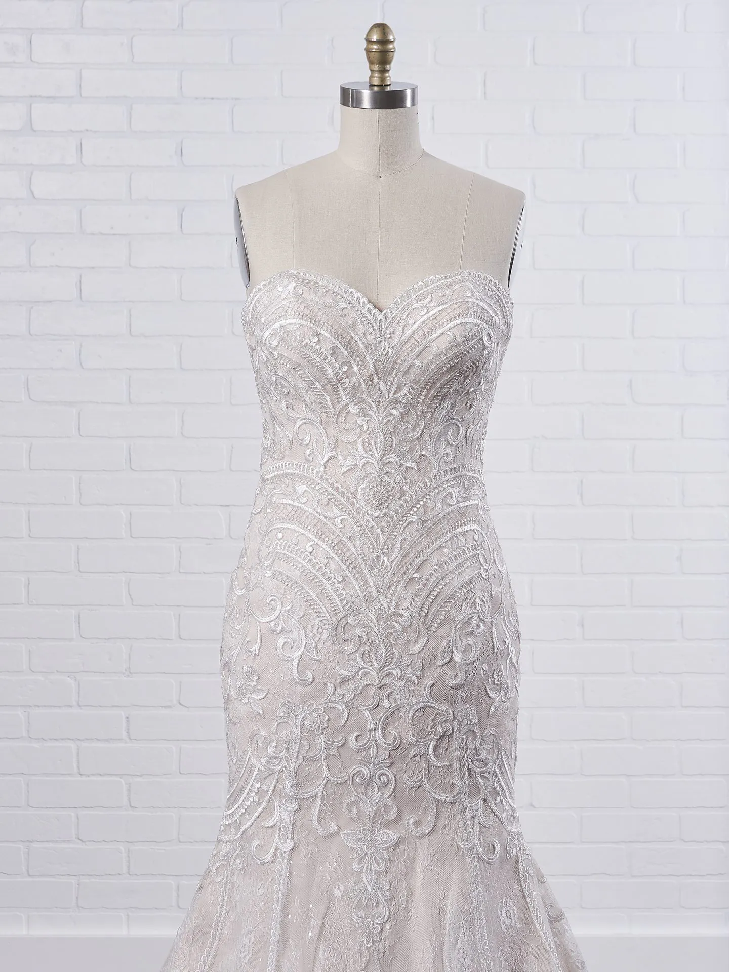 Maggie Sottero Whitney A boho fit-and-flare wedding dress to show off your bust, waistline, and booty 9MC040 Color1