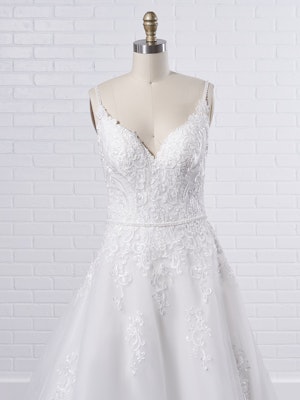 Maggie Sottero Wallis A lace A-line wedding dress to complement a variety of bright and classic venues 9MS030 Color2