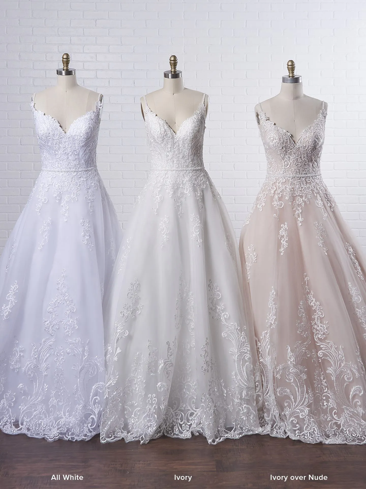 Maggie Sottero Wallis A lace A-line wedding dress to complement a variety of bright and classic venues 9MS030 Color4