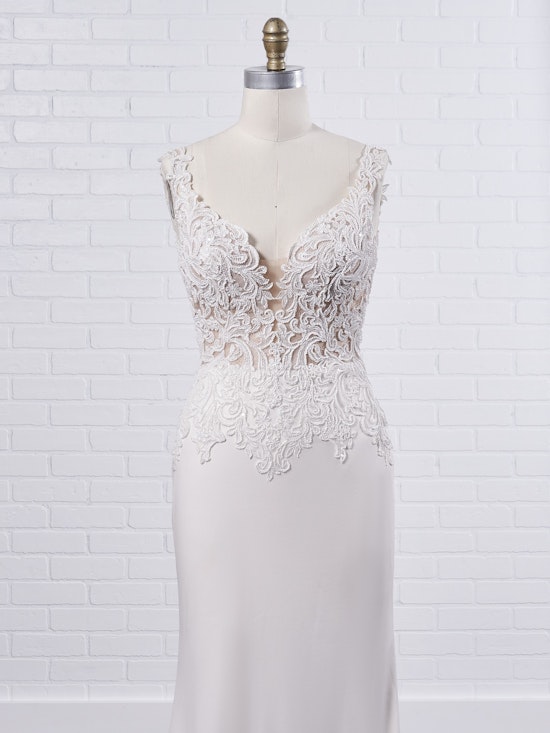 Maggie Sottero Kelsey A lace and crepe sheath dress, straight from an especially stylish fairytale 9MS119 Color2