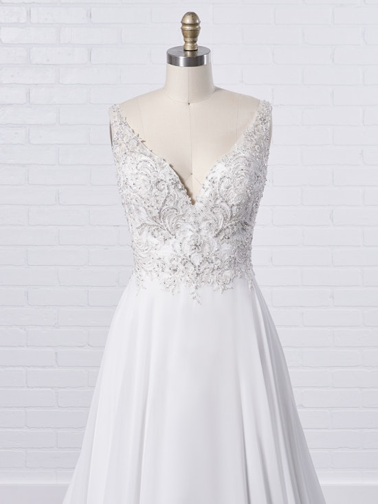 Maggie Sottero Melody Dreamy boho chiffon wedding dress for summer celebrations 9MS837 Color2