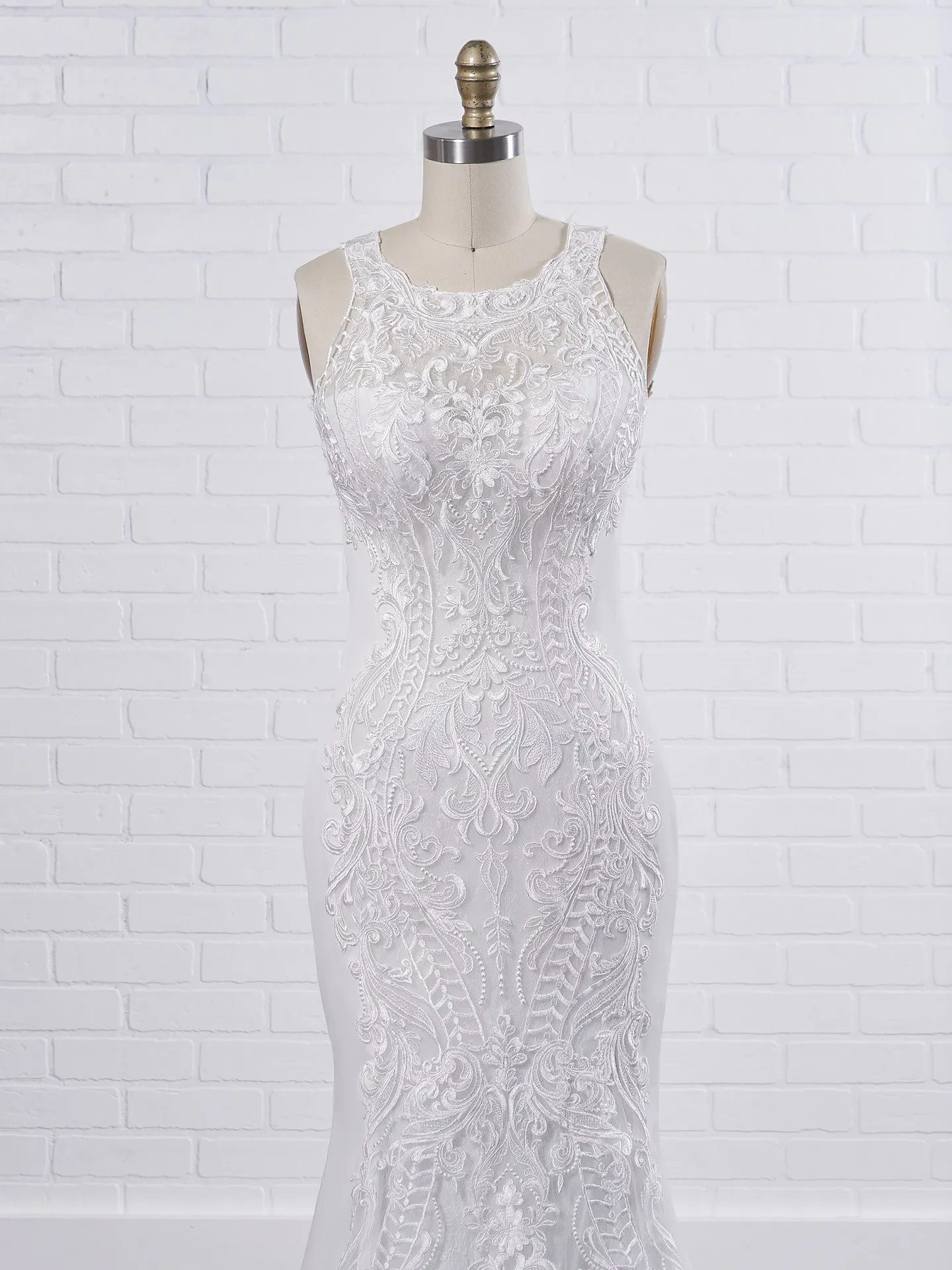 Sottero and Midgley Kevyn An exceptionally modern halter fit-and-flare wedding dress to elongate your frame 9SC803 Color1