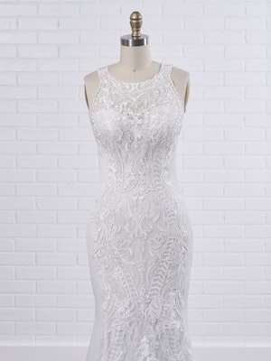 Sottero and Midgley Kevyn An exceptionally modern halter fit-and-flare wedding dress to elongate your frame 9SC803 Color1