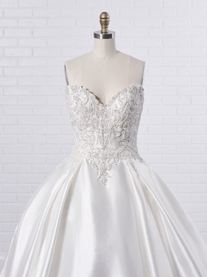 Sottero and Midgley Kimora A satin ball gown wedding dress featuring a decadent beaded lace bodice 9SS061 Color1