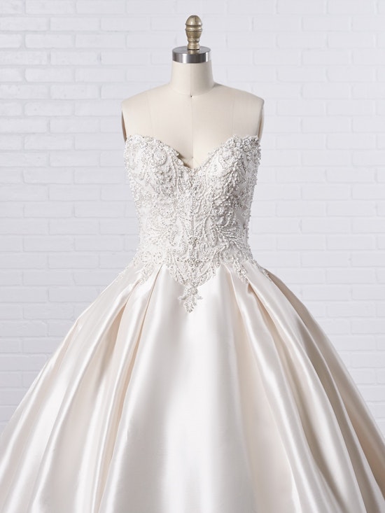 Sottero and Midgley Kimora A satin ball gown wedding dress featuring a decadent beaded lace bodice 9SS061 Color2