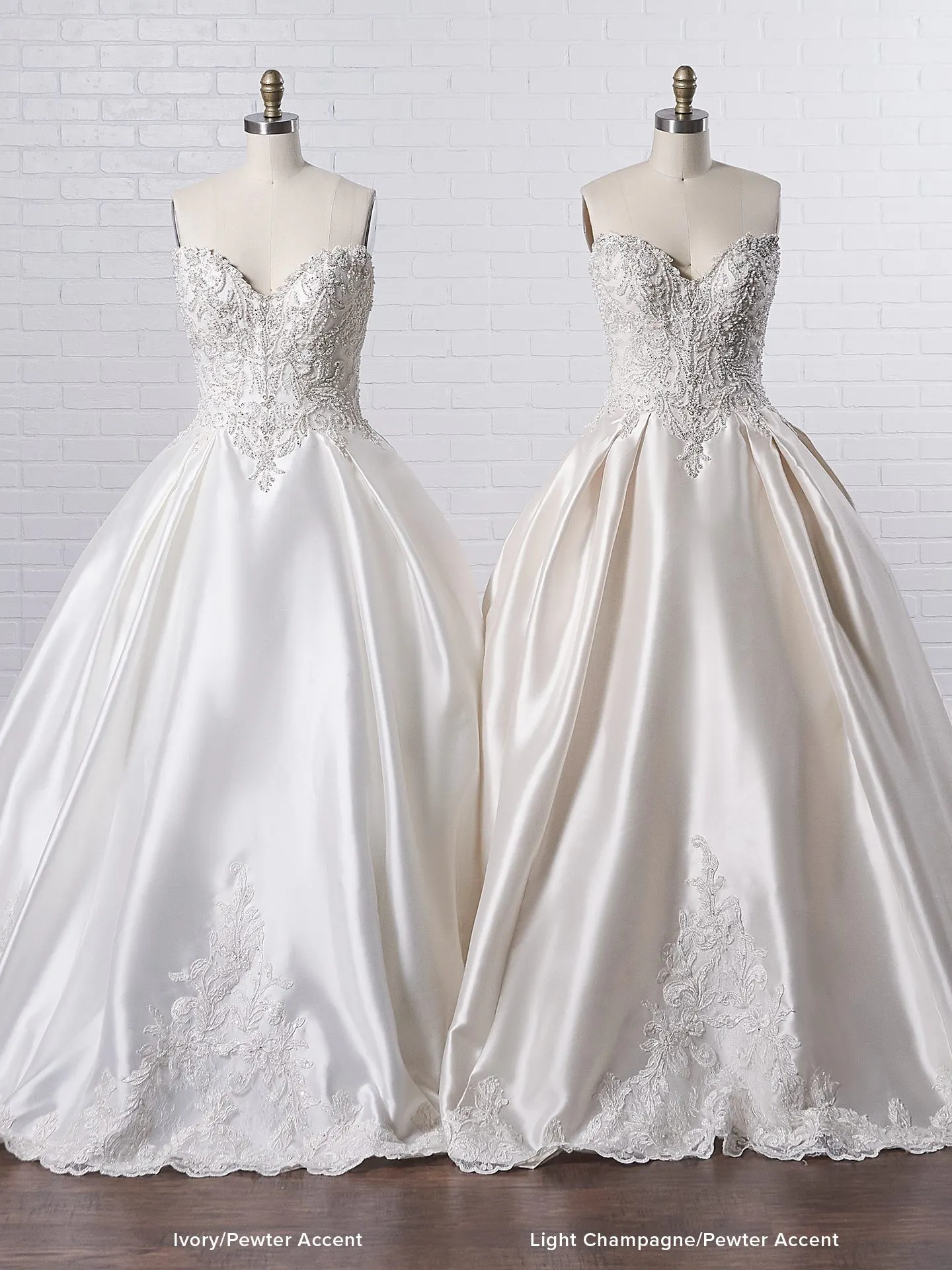 Sottero and Midgley Kimora A satin ball gown wedding dress featuring a decadent beaded lace bodice 9SS061 Color3
