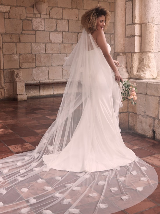 Maggie Sottero Bayler Minimalist strapless sheath bridal dress in a captivating silhouette 21MC432 Alt5