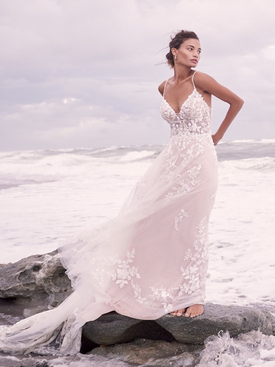Sottero and Midgley Marlow Romantic keyhole back wedding dress in an A-line silhouette 21SC429 Alt8