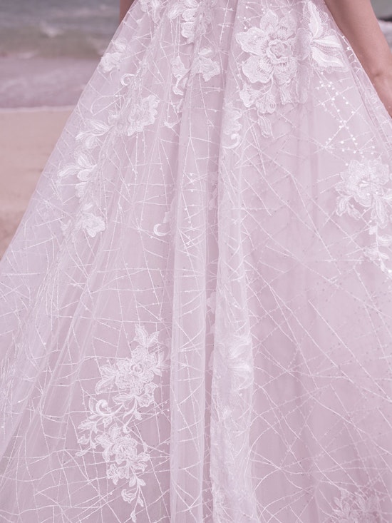 Sottero and Midgley Parker Strapless boho princess wedding dress in shimmery lace 21SS419 Alt10
