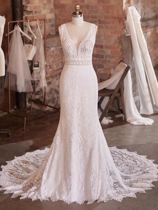 Drita Unique Boho Lace Wedding Dress