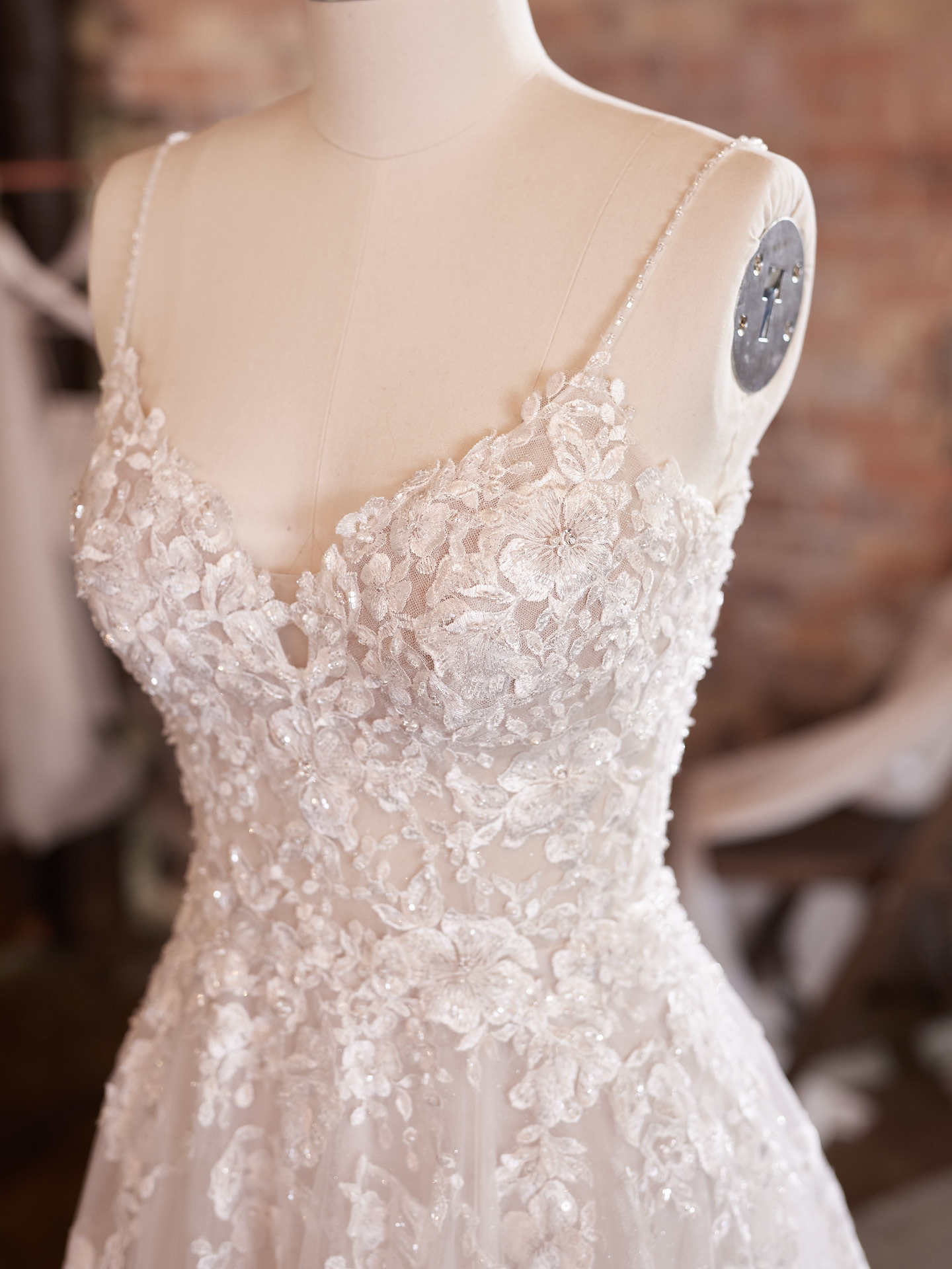 Pia 3-D Floral Lace Wedding Dress | Maggie Sottero