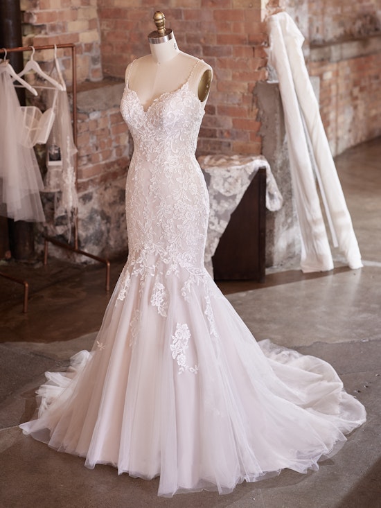 Forrest Sequin Lace Trumpet Wedding Dress | Rebecca Ingram