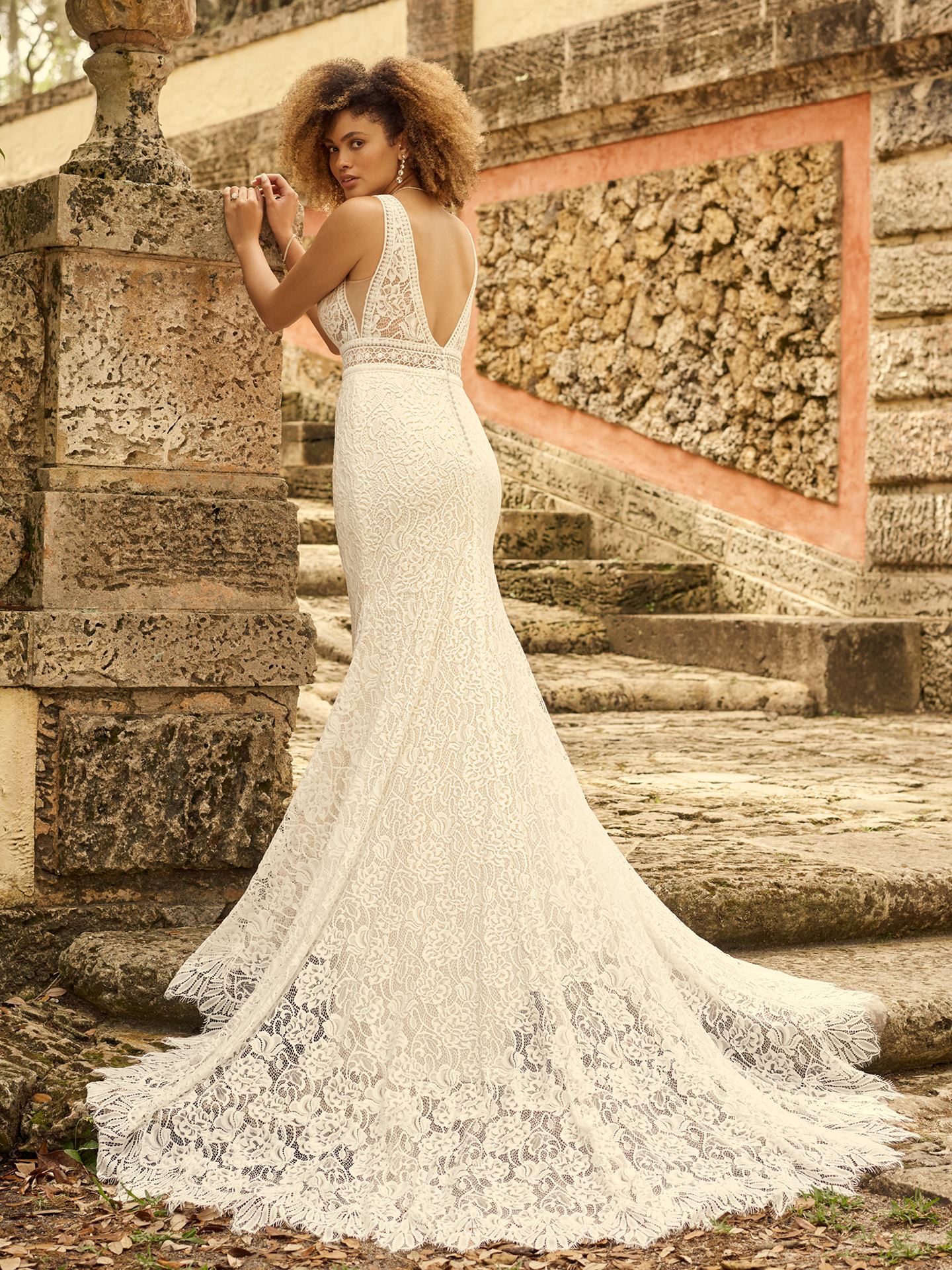 Drita Unique Boho Lace Wedding Dress | Maggie Sottero