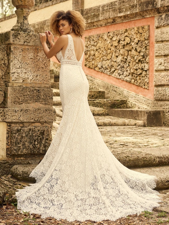 Drita Unique Boho Lace Wedding Dress