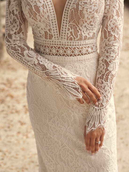 Drita Unique Boho Lace Wedding Dress