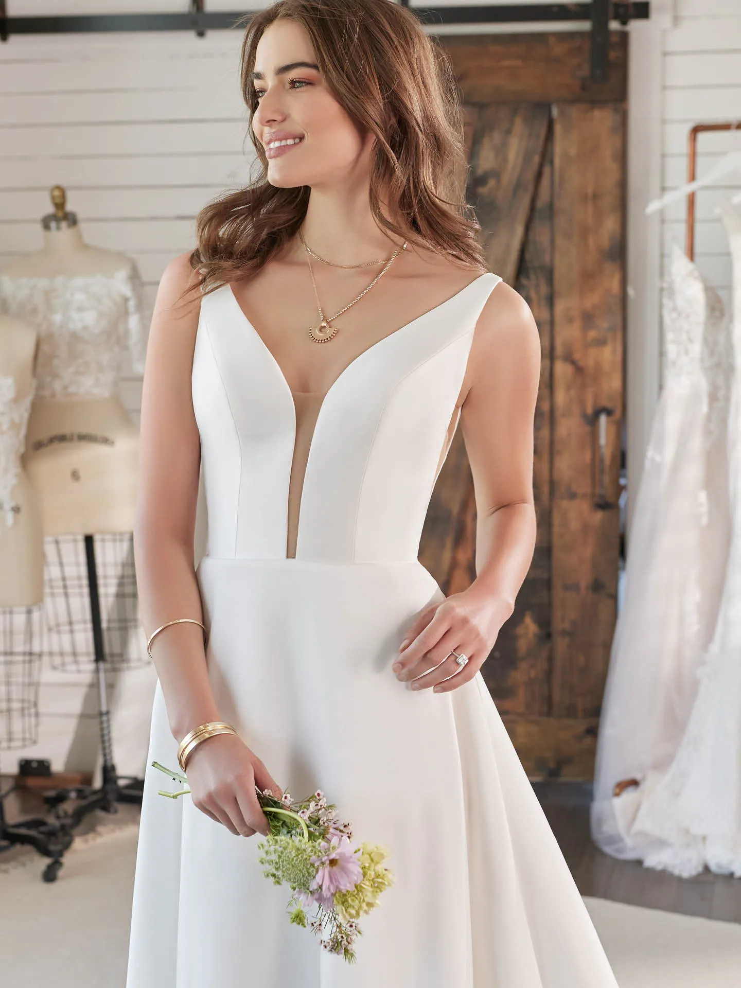 Pearl  Wedding Dress by Rebecca Ingram