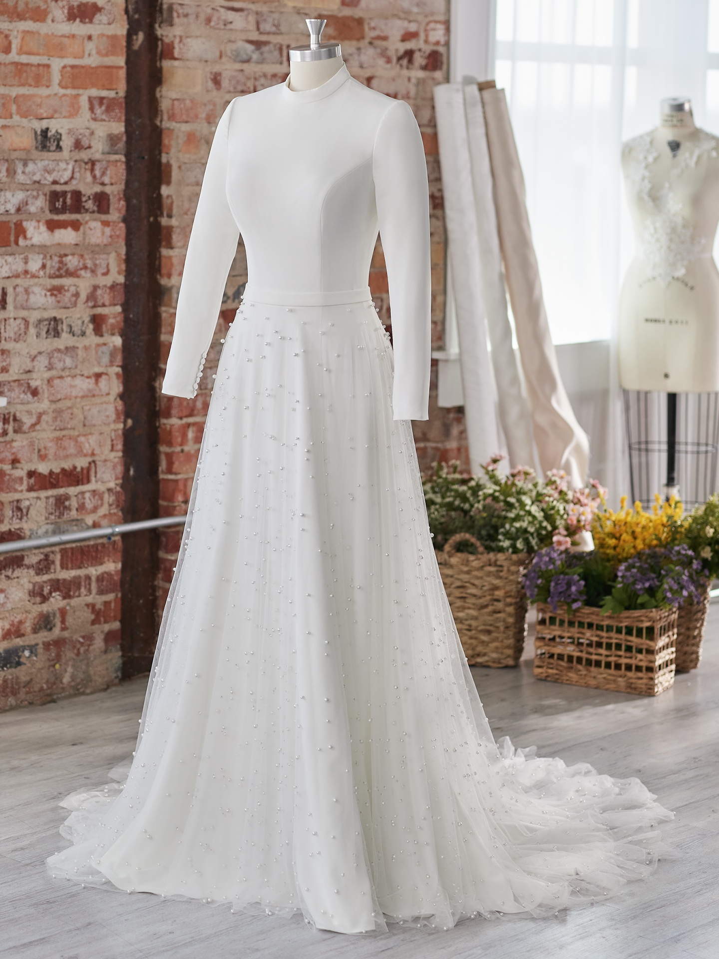 Maggie sottero long discount sleeve