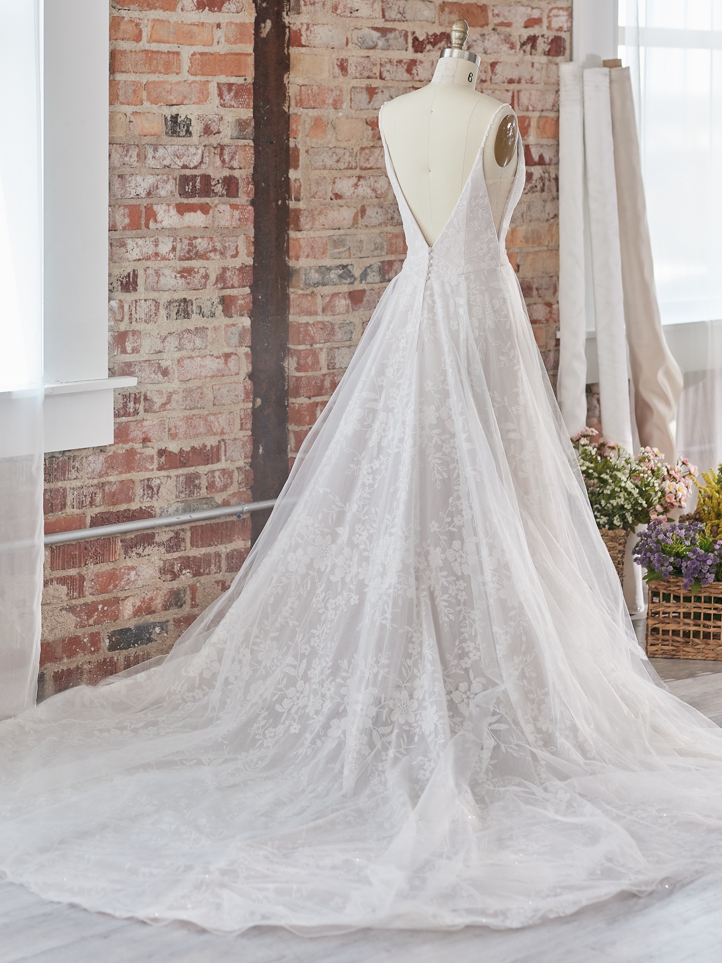 Keris Unique Floral A line Bridal Dress Maggie Sottero