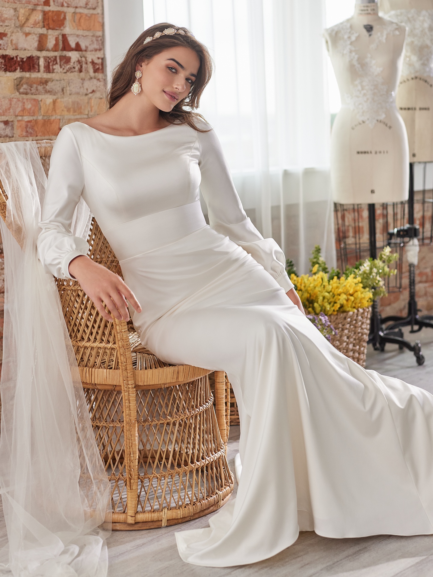 Kenya Modest Vintage Bishop Sleeve Bridal Gown | Maggie Sottero