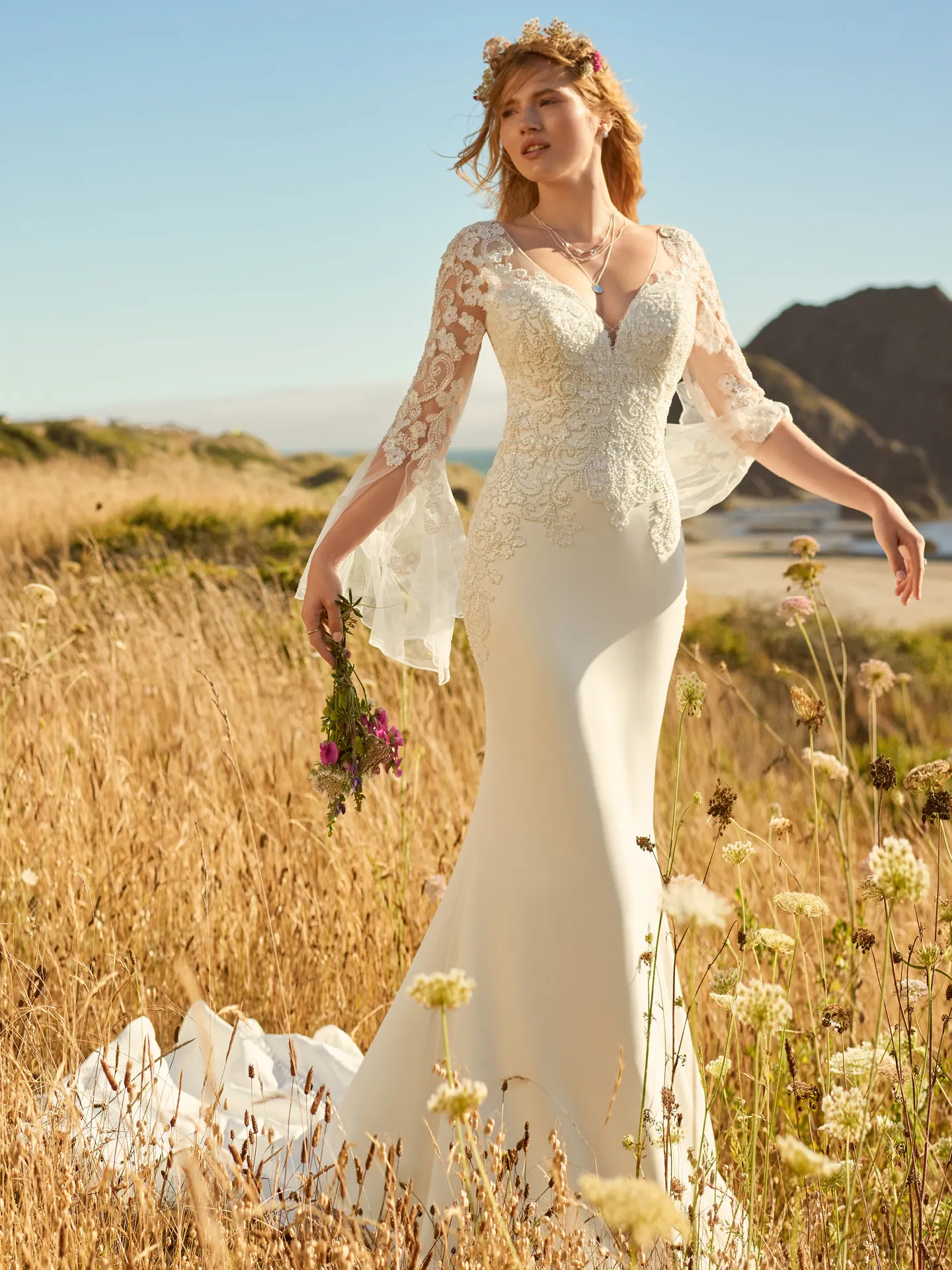 Rebecca Ingram Wedding-Long-Bell-Sleeves Fleur YYDSB+22RK540000 Alt1